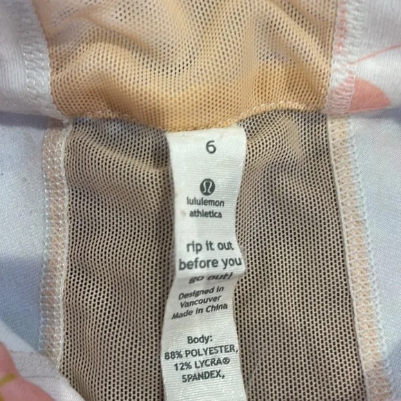 {Lululemon} Floral pink lime green zip up jacket Sz 6 little fuzzy fabric - Picture 2 of 4